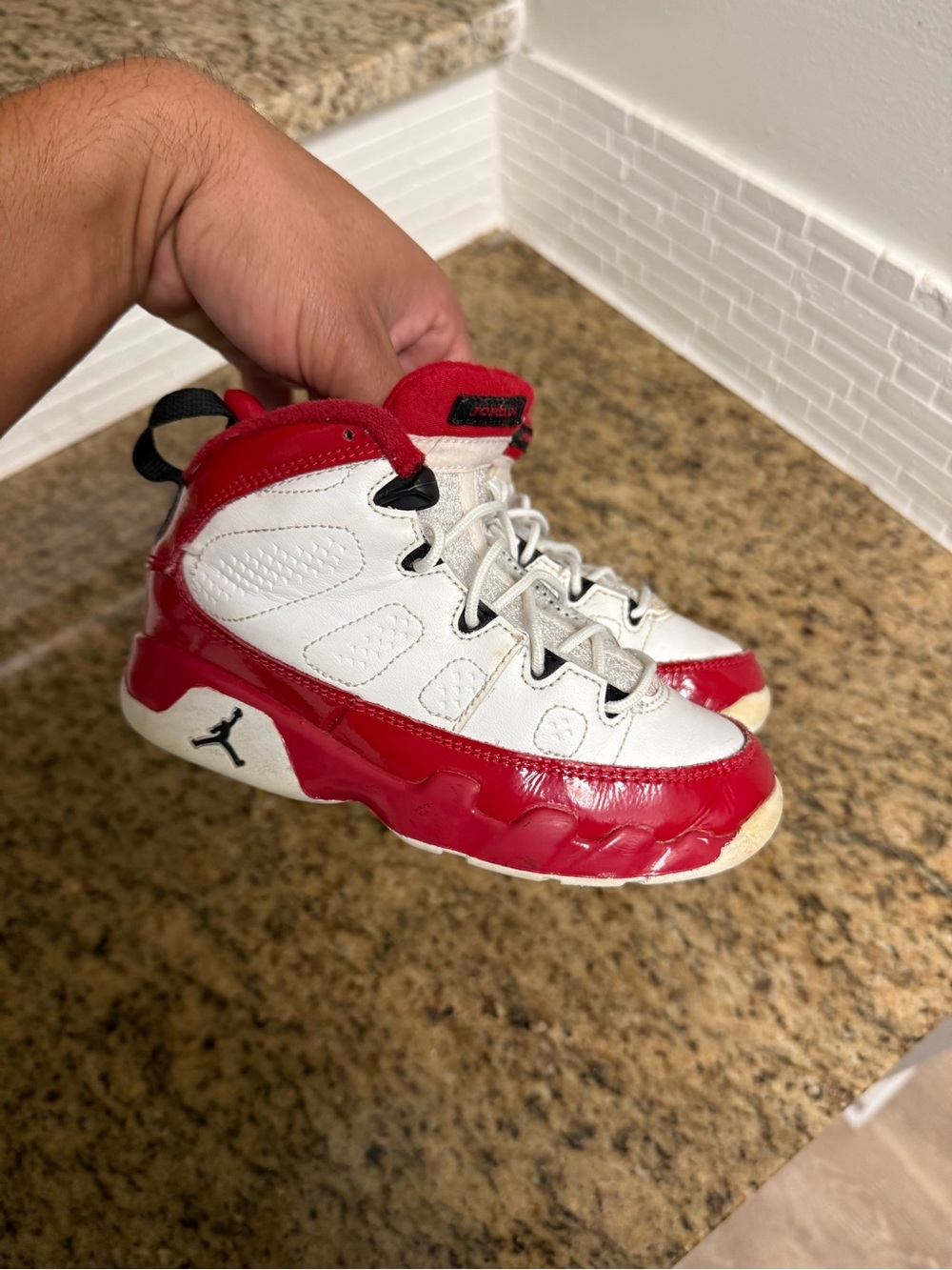Nike Air Jordan 9 Retro Gym Red White 401811-160 Preschool PS Size 11C Used